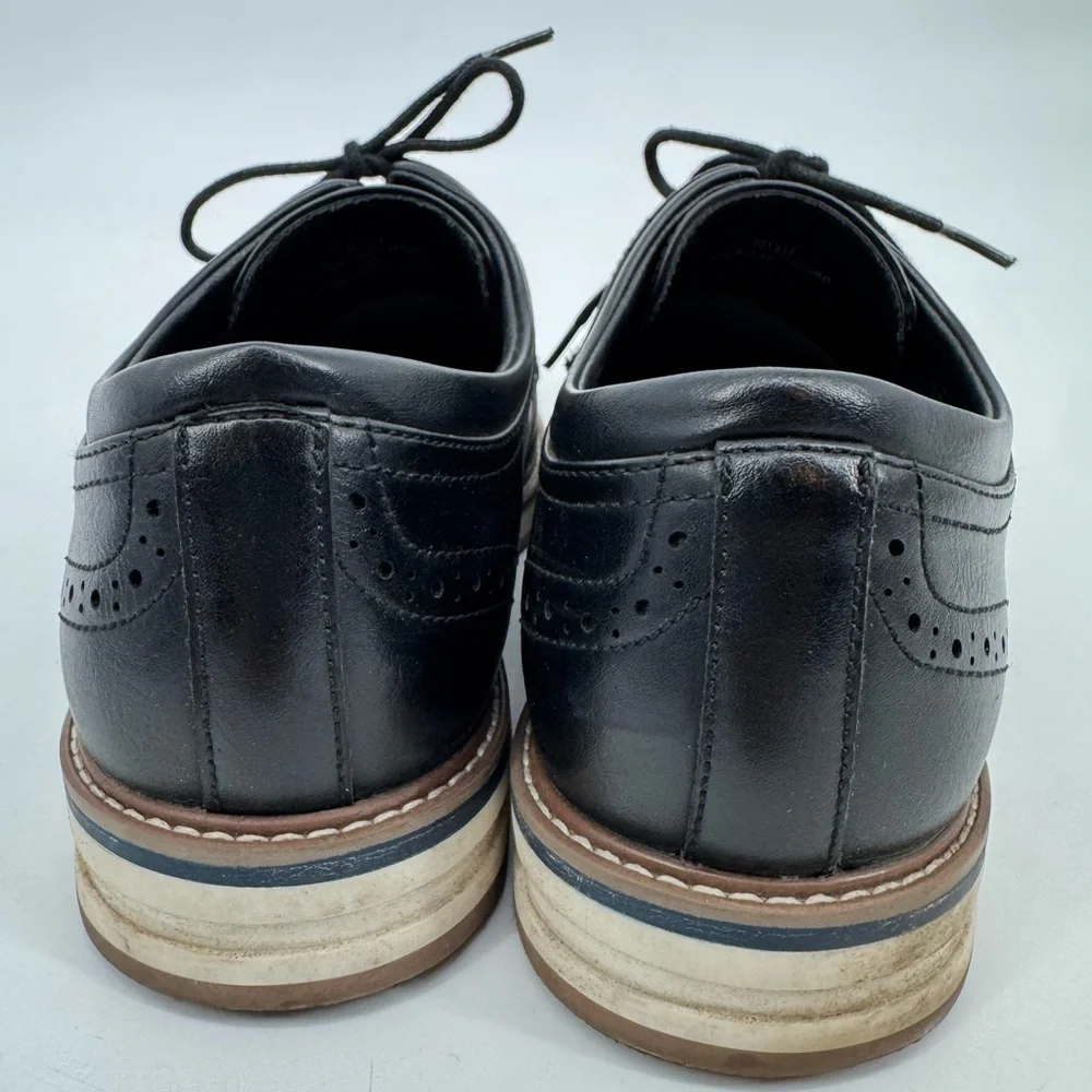 Gordon Rush Dress Shoe Mens Size‎ 11 Black Leather Plain Toe Oxford 301334